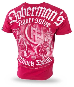 T-shirt DOBERMANS BLACK DEVIL II TS198 czerwony