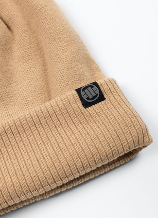 Czapka zimowa PIT BULL SMALL LOGO II beżowa