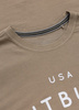 T-shirt PIT BULL USA CAL 210 GSM BRUSHED dark sand