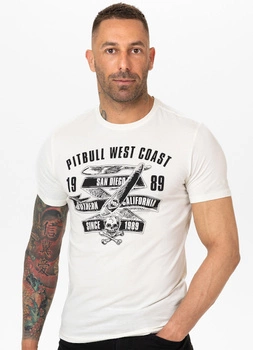 T-shirt PIT BULL OLDSCHOOL RAZOR biały