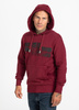 Bluza PIT BULL CLASSIC LOGO bordowa kaptur