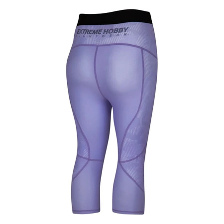 Legginsy sportowe damskie EXTREME HOBBY HAVOC 3/4 liliowy