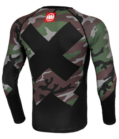 Longsleeve Rashguard PIT BULL CROSS CAMO woodland camo