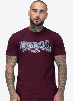 T-shirt LONSDALE DUKINFIELD bordowy