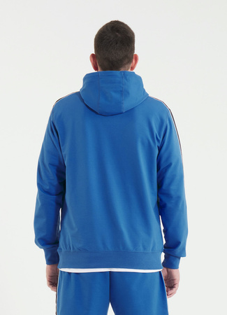 Bluza PIT BULL Tricot Terry TAPE NUGGET niebieska (electric blue) kaptur