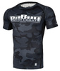 Rashguard PIT BULL ALL BLACK CAMO BOXING krótki rękaw