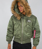 Kurtka ALPHA INDUSTRIES 45P HOODED oliwkowa (sage green) 144103 01