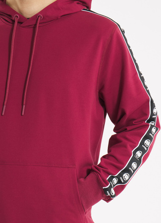 Bluza PIT BULL Tricot Terry TAPE NUGGET bordowa kaptur