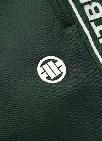 Spodnie dresowe PIT BULL OLDSCHOOL TAPE LOGO TERRY zielone (bottle green)