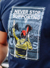 T-shirt PGWEAR NEVER STOP granatowy