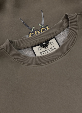 Bluza PIT BULL Washed SANTA MUERTE major olive prosta