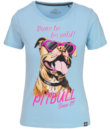 T-shirt damski PIT BULL SUNGLASSES DOG WMN light blue