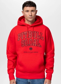 Bluza PIT BULL SO CAL fluo red kaptur