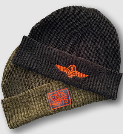 Dwustronna czapka zimowa ERIK & SONS NAVIGATOR czarna