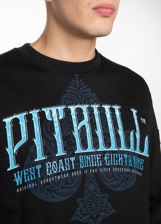 Bluza PIT BULL BLUE SKULL czarna prosta