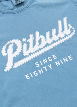 T-shirt damski PIT BULL Denim Washed ANGEL LOGO blue