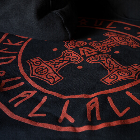 Bluza DOBERMANS THORS CROSS BK386 kaptur czarna