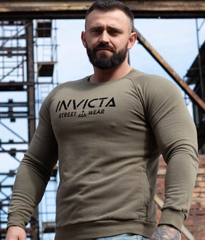 Bluza INVICTA STREETWEAR prosta oliwkowa