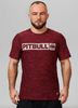 T-shirt PIT BULL HILLTOP CASUAL SPORT bordowy (burgundy melange)