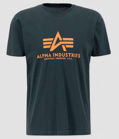T-shirt ALPHA INDUSTRIES BASIC ciemnozielona (dark petrol) 100501 353