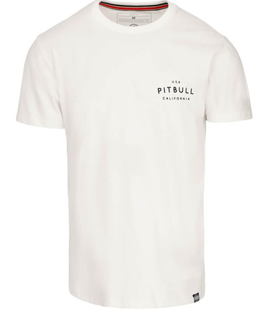 T-shirt PIT BULL USA CAL 140 spandex biały (off white)