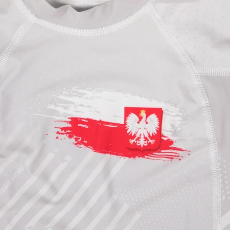 Short sleeve rashguard kids EXTREME HOBBY POLSKA PRIME biały