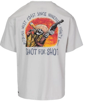 T-shirt PIT BULL Loose Fit SHOT FOR SHOT white blue
