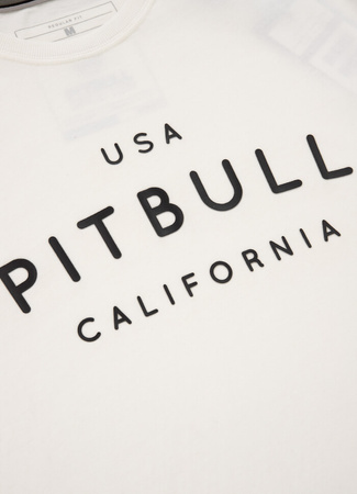 T-shirt PIT BULL Garment Washed USA CAL biały (off white)