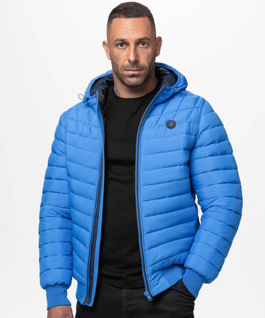 Kurtka PIT BULL NAYLOR HOODED PADDED niebieska (royal blue)