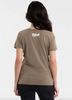 T-shirt damski PIT BULL Denim Washed ANGEL LOGO brązowy (coyote brown)