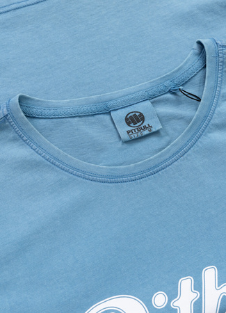 T-shirt damski PIT BULL Denim Washed ANGEL LOGO niebieski