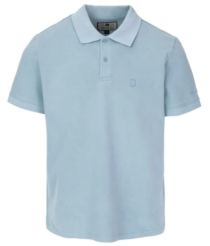POLO PIT BULL Denim Washed Pique SMALL LOGO washed blue
