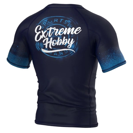 Short sleeve rashguard EXTREME HOBBY BADGE granatowy