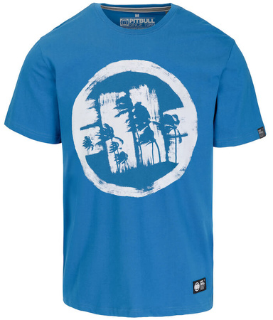 T-shirt PIT BULL LOGO PALMS shade blue