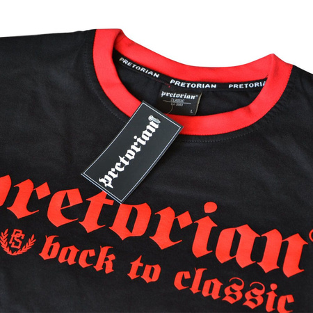 T-shirt PRETORIAN BACK TO CLASSIC czarno-czerwony