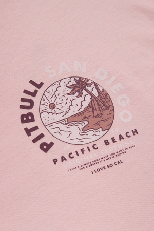 T-shirt damski PIT BULL Oversize PLANET SURF powder pink