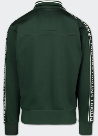 Bluza PIT BULL OLDSCHOOL TAPE LOGO TERRY bottle green stójka