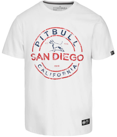 T-shirt PIT BULL SAN DIEGO INS. biały