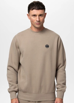 Bluza PIT BULL SMALL LOGO beżowa (pale sand) prosta