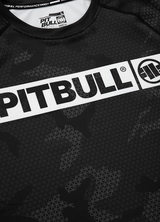 Rashguard PIT BULL NET CAMO HILLTOP 2 all black camo krótki rękaw