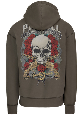 Bluza PIT BULL WASHED SANTA MUERTE major olive kaptur