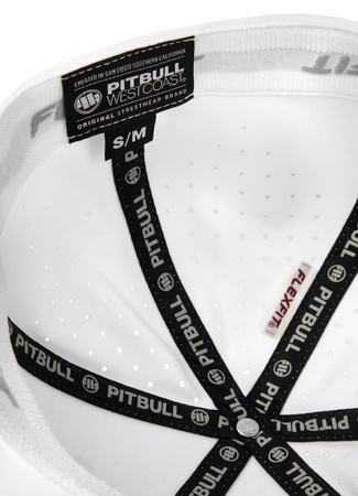 Czapka PIT BULL FULL CAP TECH LOGO WITH PERFORATED biała 
