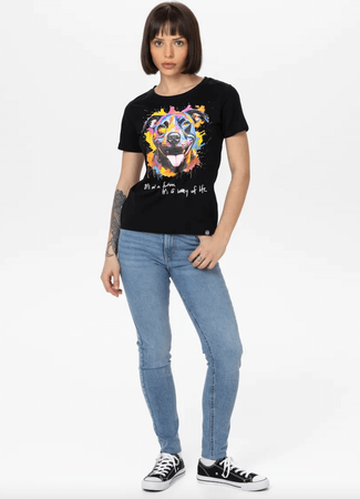 T-shirt damski PIT BULL WATERCOLOR WMN czarny