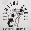 T-shirt EXTREME HOBBY FIGHTING SKULL biały