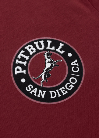 T-shirt PIT BULL SAN DIEGO CA BLACK bordowy