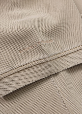 POLO PIT BULL Denim Washed Pique SMALL LOGO dark sand