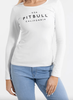 Damski Longsleeve PIT BULL Slim Fit USA CAL WMN biały