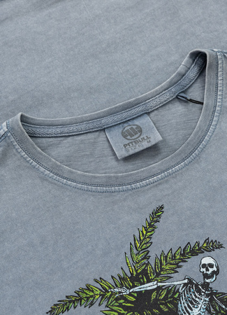 T-shirt PIT BULL Denim Washed OPEN BEACH błękitny (washed blue)