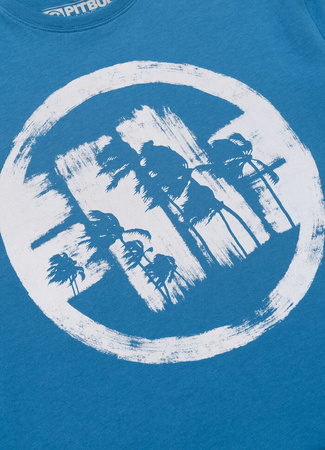 T-shirt PIT BULL LOGO PALMS shade blue