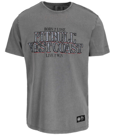T-shirt PIT BULL Denim Washed T-SHIRT ACE OF SPADES 2 szary